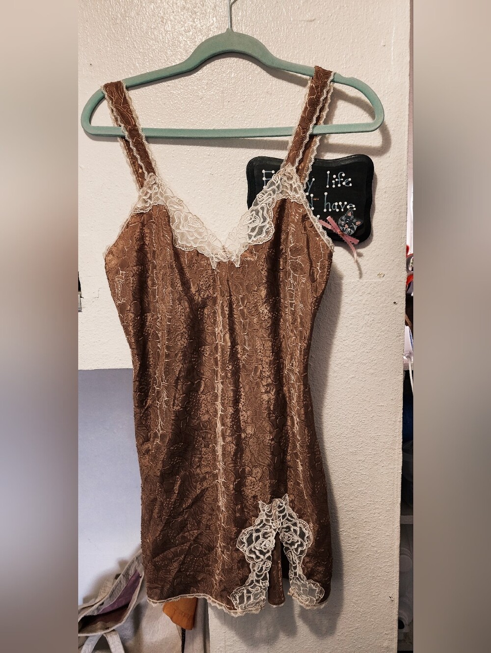 WOMEN'S 90'S/Y2K SLIP LINGERIE - BROWN